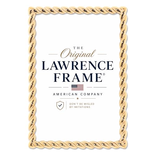 4x6 Decorative Gold Metal Rope Picture Frame - Wall & Tabletop Display