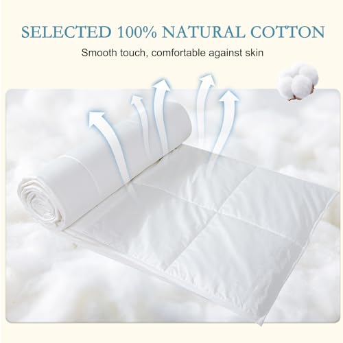 Lightweight Wool Comforter Queen Size - Thin Duvet Insert for Hot Sleepers