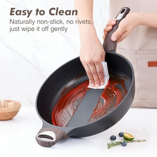 12-Inch Nonstick Frying Pan with Lid, 5-Quart Deep Saute Pan Skillet