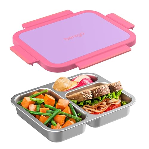 3-Compartment Stainless Steel Lunch Box, Leak-Proof Food Container