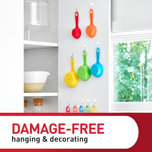 Small Clear Adhesive Wire Hooks - Damage-Free Wall Hanging, 10-Pack