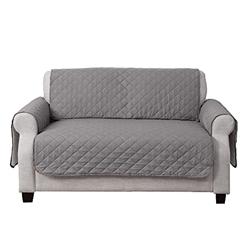 Water-Resistant Reversible Loveseat Cover for Pets - Gray/Mist