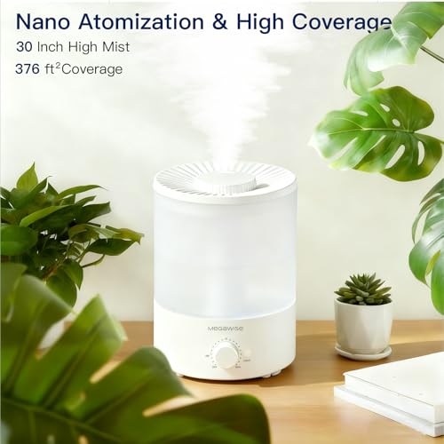 1-Gallon Cool Mist Humidifier for Bedroom with Essential Oil Diffuser