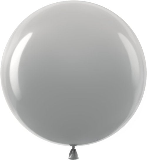 Bezente Gray Giant Balloons - 36 Inch Jumbo Latex Balloons for Birthday & Wedding Decor | 8 Pack