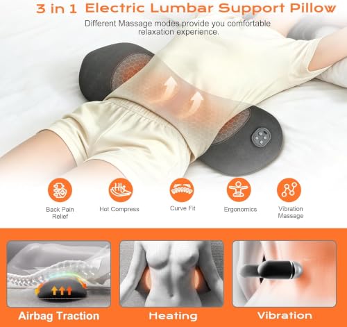 Triple Fusion Electric Back Massager with Heat & Vibration