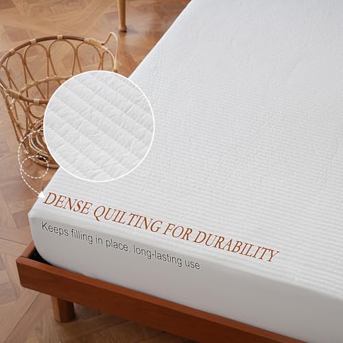 Queen Wool Mattress Pad with Cotton Cover - 200 GSM Australian Wool