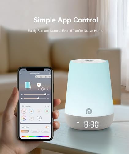 Baby White Noise Sound Machine with Night Light, Sleep Trainer & App Control