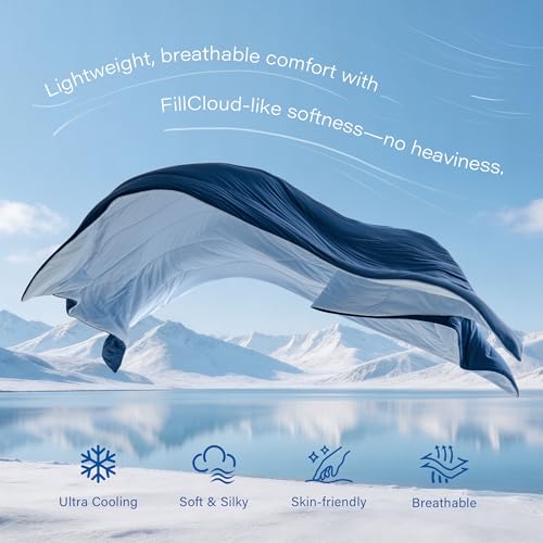 Cooling Comforter Set King Size with Pillowcases - Lightweight Summer Blanket