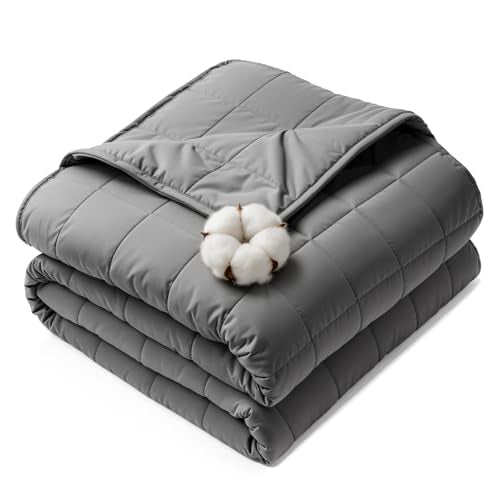 20 lb Weighted Blanket for Adults - 60x80 Queen Size Breathable Cotton