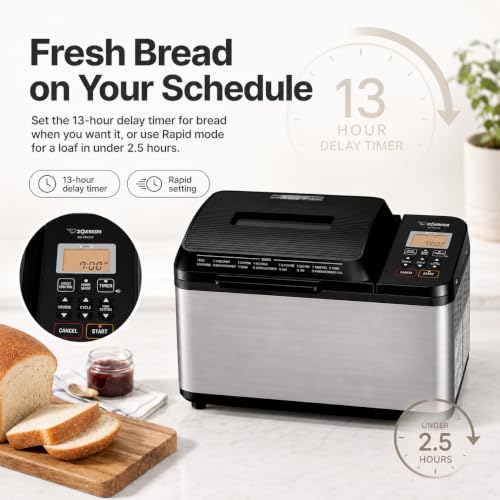 2 lb Bread Maker Machine Bundle with Bread Knife, Measuring Cup, and Cookbook