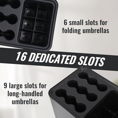 Compact Umbrella Stand with Drip Tray - Space-Saving Indoor Storage Rack