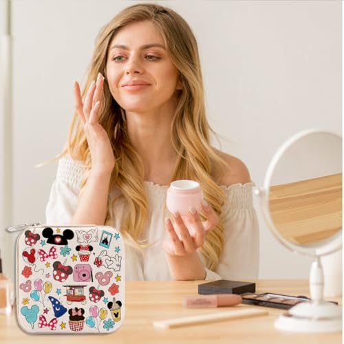 Cartoon Castle Travel Jewelry Case, Small Portable PU Leather Organizer