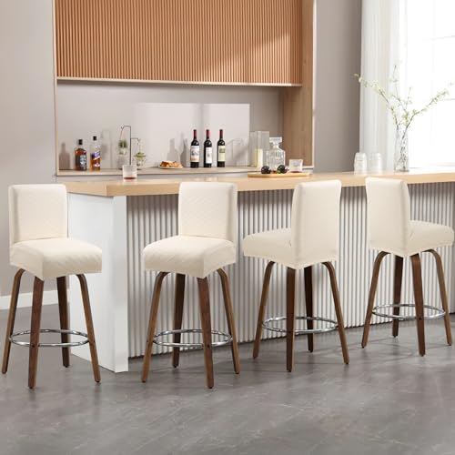Waterproof Barstool Slipcovers - 4 Pack, Stretch & Removable