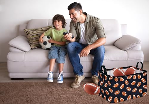 Collapsible Kids Toy Storage Bin - Linen Fabric Nursery Laundry Basket