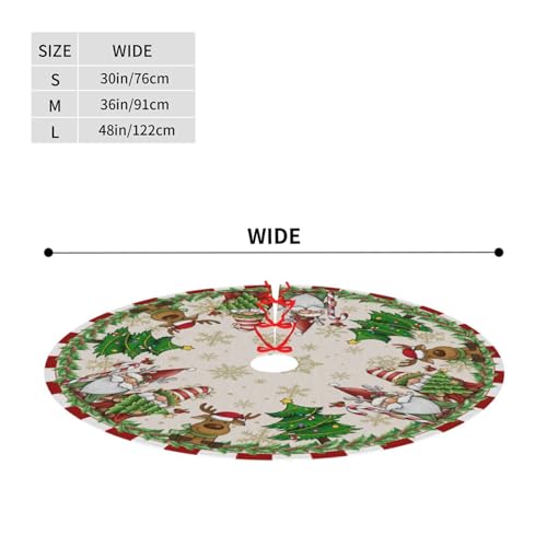 Majoug Santa Claus Gnome Christmas Tree Skirt 36 Inch Holiday Home Decor