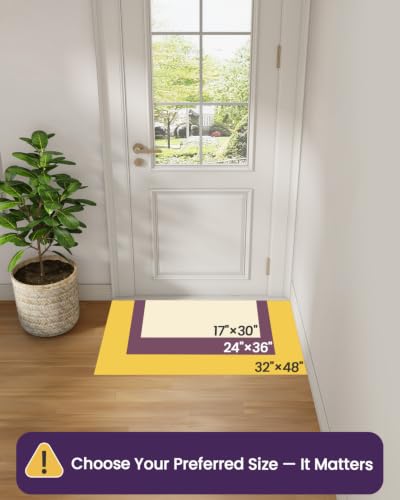 DEXI Beige Indoor Door Mat 24x36 Non-Slip Entrance Rug Moisture Absorbent