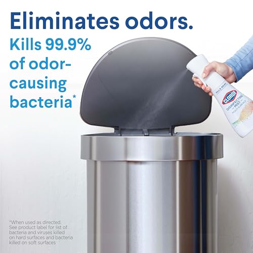 CLOROX Disinfecting Mist, Lemongrass Mandarin, Household Essentials, 1 Sprayer Bottle and 1 Refill, 16 Fl Oz Each