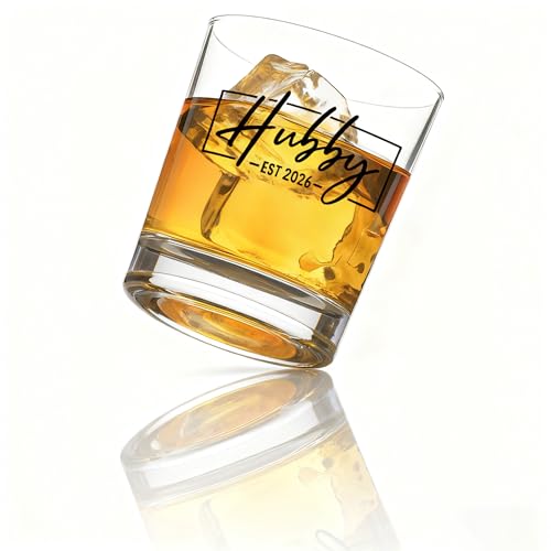 DeeCoo His & Hers Wine & Whiskey Glass Set - Wedding Gift for Couples, 2026 Newlyweds