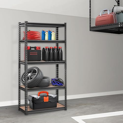 5-Tier Heavy Duty Storage Shelves 30"x12"x60" Metal Utility Rack
