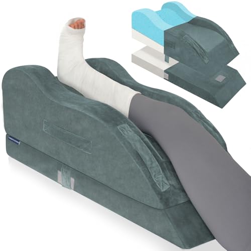 Leg Elevation Pillow - Adjustable Memory Foam for Pain Relief