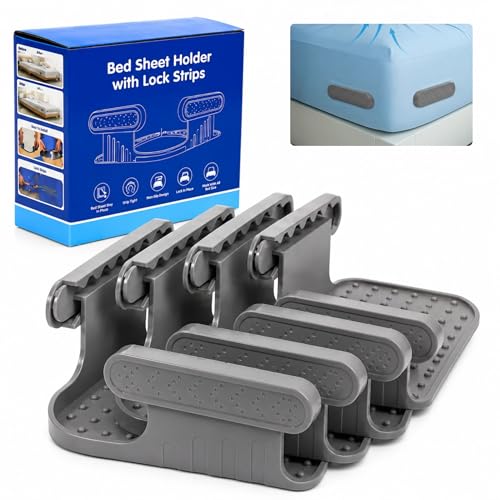 Adjustable Bed Sheet Holder Clips - Secure Fitted Sheet Straps