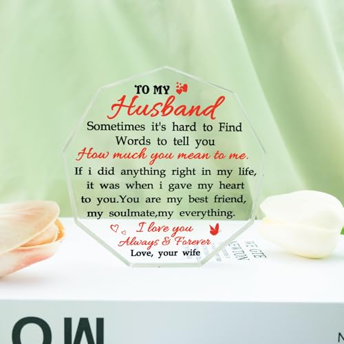 Sugchairo Acrylic Plaque – Romantic Gifts for Husband from Wife (Variation: husband)