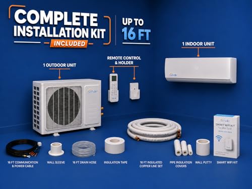 12000 BTU Mini Split Air Conditioner and Heat Pump 110V Inverter