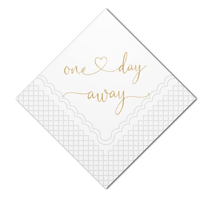 Geloar Gold 50 Rehearsal Dinner Cocktail Napkins - Bulk 2-Ply Paper Party Supplies