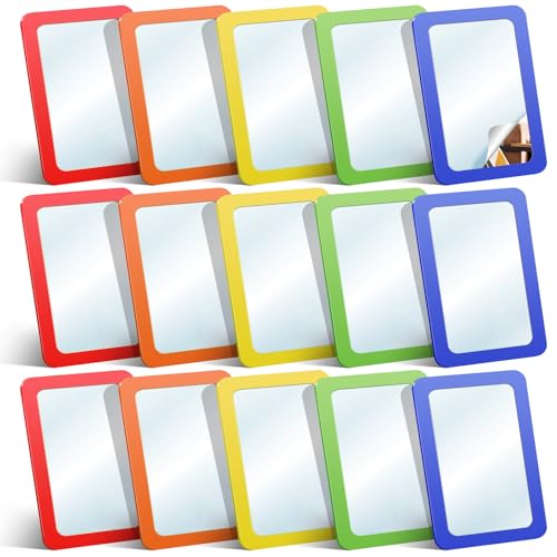 15 Pcs Unbreakable Small Acrylic Mirrors for Kids - 6 x 4 Inch DIY Crafts