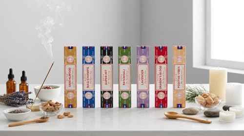 Incense Sticks Variety Pack Gift Set - 7 Aromatherapy Scents (15g Each)
