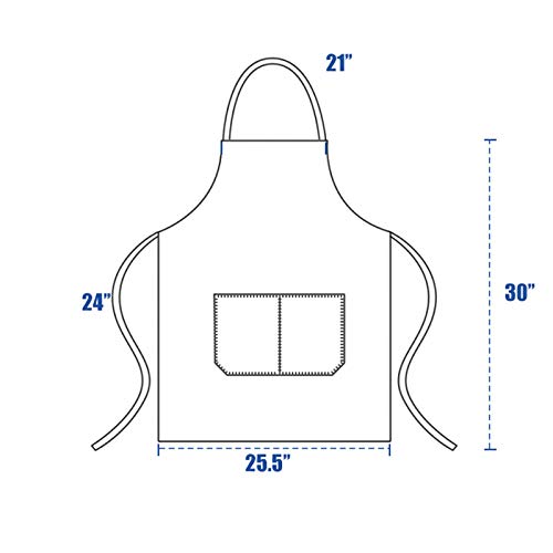 8-Pack Bib Aprons with Pockets, Commercial Kitchen Cooking & Crafting Aprons