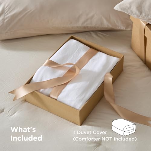 Prewashed Queen Duvet Cover - Soft Microfiber Bedding with Zipper & Corner Ties
