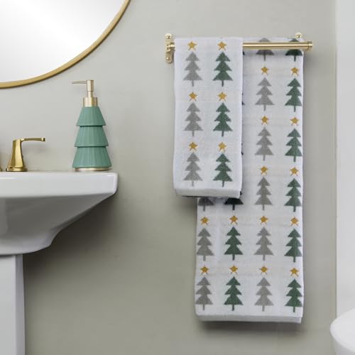 SKL Home Christmas Multi Trees Hand Towel Set - 2 Pack, Holiday Decor