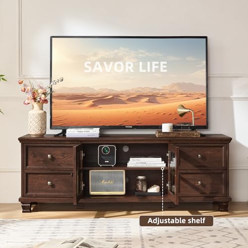 4-Piece Farmhouse Living Room Set: TV Stand, Coffee Table & 2 Side Tables