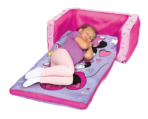 Minnie Mouse Inflatable Sofa Bed for Kids - 2-in-1 Toddler Couch & Nap Mat, Indoor & Outdoor Use