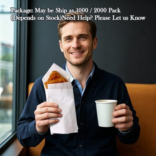 JollyPack Disposable Paper Napkins 1-Ply 6.5x6.5in Folded, 2000 Count, White, 13inch Variants