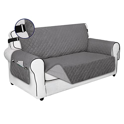 Reversible Water Resistant Loveseat Sofa Cover - Gray/Light Gray