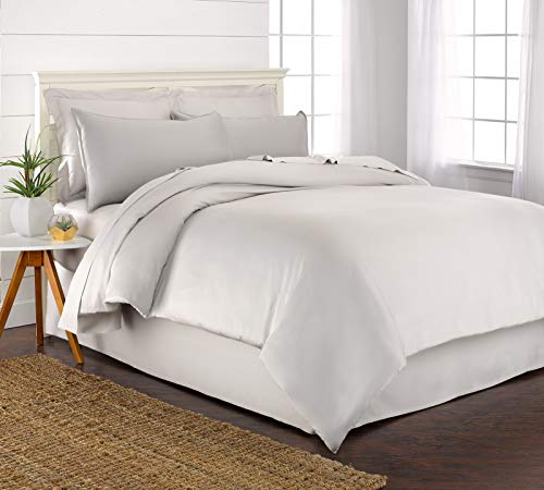 Organic Bamboo King Duvet Cover Set - 3 Piece Soft Cooling Bedding