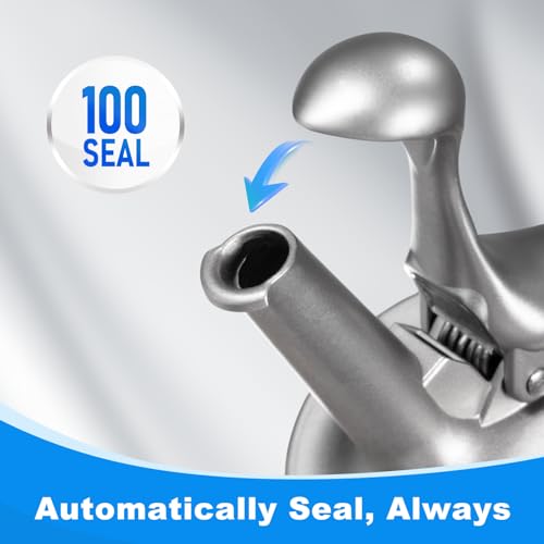3-in-1 Liquor & Olive Oil Pour Spout Set - Silver & White, 2PCS - Lu-lupour