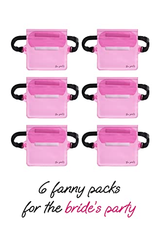 7-Pack Waterproof Bachelorette Party Fanny Packs - Bride and Squad Set