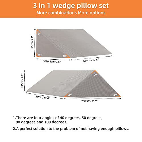 3-in-1 Bed Wedge & Body Positioner Set for Comfort & Support