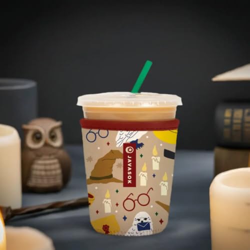 Insulated Neoprene Cup Sleeve for Iced Coffee & Soda, Medium 22-28oz