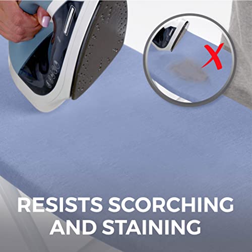Extra Thick Ironing Board Cover 15x54 - Scorch Resistant Silicone Coating