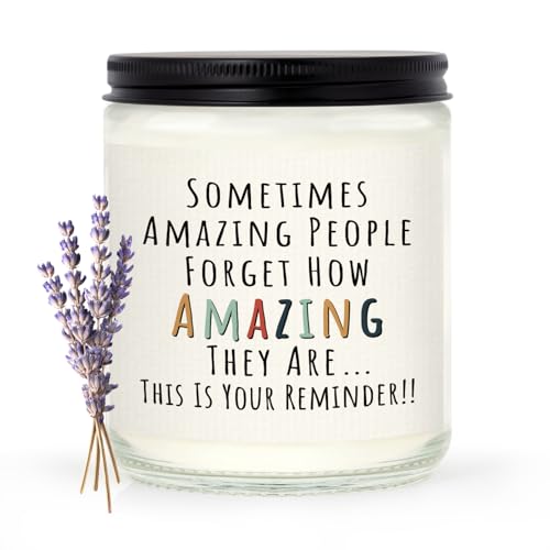 "You're Amazing" Lavender Scented Candle - Inspirational Gift for Women