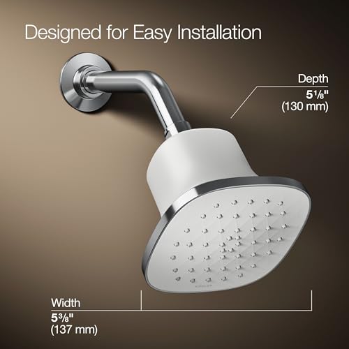 Square Single-Function Filtered Showerhead, 1.75 GPM, Polished Chrome