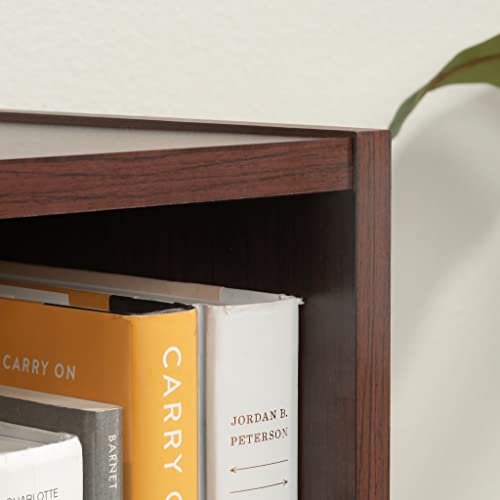 3-Shelf Wooden Bookcase with Adjustable Storage Shelves, Brook Cherry