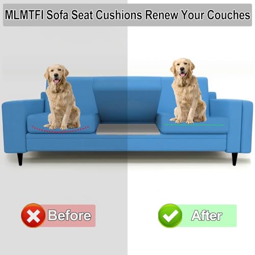 Sofa Cushion Support for Sagging Seats - 22x22 Inch High-Density Foam (3 Pack)