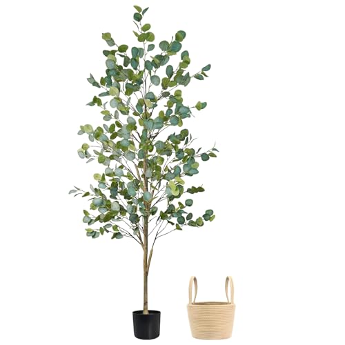 6FT Artificial Eucalyptus Tree - Lifelike Faux Potted Plant