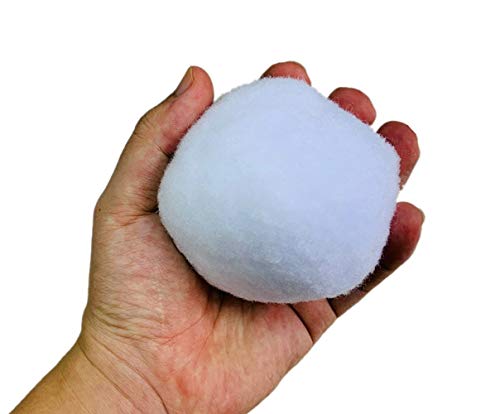 Indoor Snowballs 20-Pack - 3 Inch Soft Realistic Fake Snowball Fight Toys