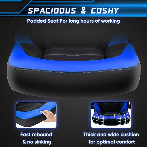 Ergonomic Gaming Chair with Lumbar Support and Flip-Up Armrests